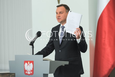  25.09.2017 WARSZAWA <br />OSWIADCZENIE PREZYDENTA W SPRAWIE PROJEKTOW O SADZIE NAJWYZSZYM I KRAJOWEJ RADZIE SADOWNICTWA<br />N/Z PREZYDENT RP ANDRZEJ DUDA<br /> 
