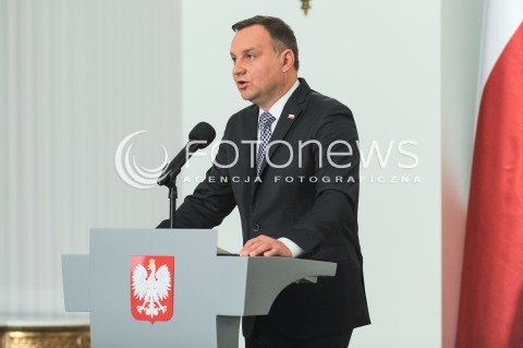  25.09.2017 WARSZAWA <br />OSWIADCZENIE PREZYDENTA W SPRAWIE PROJEKTOW O SADZIE NAJWYZSZYM I KRAJOWEJ RADZIE SADOWNICTWA<br />N/Z PREZYDENT RP ANDRZEJ DUDA<br /> 