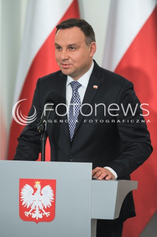  25.09.2017 WARSZAWA <br />OSWIADCZENIE PREZYDENTA W SPRAWIE PROJEKTOW O SADZIE NAJWYZSZYM I KRAJOWEJ RADZIE SADOWNICTWA<br />N/Z PREZYDENT RP ANDRZEJ DUDA<br /> 