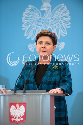  26.09.2017 WARSZAWA<br />KONFERENCJA PREMIER I MINISTRA FINANSOW<br />N/Z PREMIER BEATA SZYDLO<br /> 