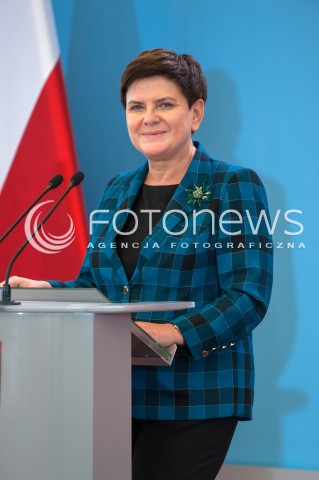 26.09.2017 WARSZAWA<br />KONFERENCJA PREMIER I MINISTRA FINANSOW<br />N/Z PREMIER BEATA SZYDLO<br /> 