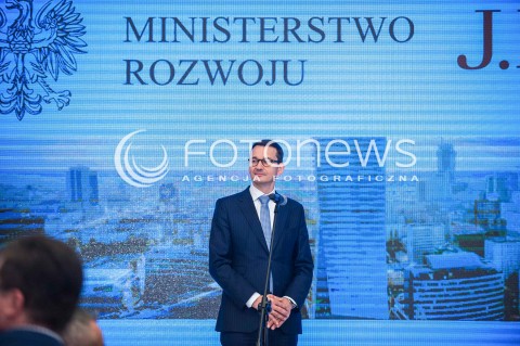  26.09.2017 WARSZAWA<br />KONFERENCJA MINISTRA ROZWOJU I J. P. MORGAN <br />N/Z MINISTER ROZWOJU MATEUSZ MORAWIECKI<br /> 