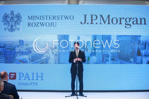  26.09.2017 WARSZAWA<br />KONFERENCJA MINISTRA ROZWOJU I J. P. MORGAN <br />N/Z DYREKTOR ZARZADZAJACY SZEF DZIALU KORPORACYJNEGO J. P. MORGAN STEVE COHEN<br /> 