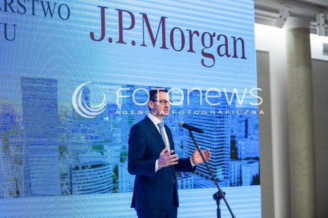  26.09.2017 WARSZAWA<br />KONFERENCJA MINISTRA ROZWOJU I J. P. MORGAN <br />N/Z MINISTER ROZWOJU MATEUSZ MORAWIECKI<br /> 