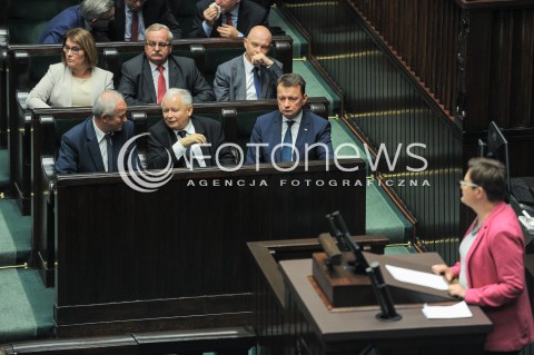 27.09.2016 WARSZAWA<br />POSIEDZENIE SEJMU RP <br />N/Z JAROSLAW KACZYNSKI MARIUSZ BLASCZAK<br /> 