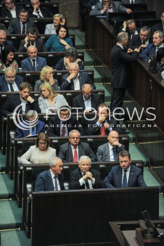  27.09.2016 WARSZAWA<br />POSIEDZENIE SEJMU RP <br />N/Z JAROSLAW KACZYNSKI MARIUSZ BLASZCZAK KRZYSZTOF TCHORZEWSKI<br /> 