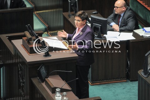  27.09.2016 WARSZAWA<br />POSIEDZENIE SEJMU RP <br />N/Z PREMIER BEATA SZYDLO<br /> 