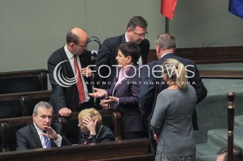  27.09.2016 WARSZAWA<br />POSIEDZENIE SEJMU RP <br />N/Z PREMIER BEATA SZYDLO MINISTROWIE KONSTANTY RADZIWILL<br /> 