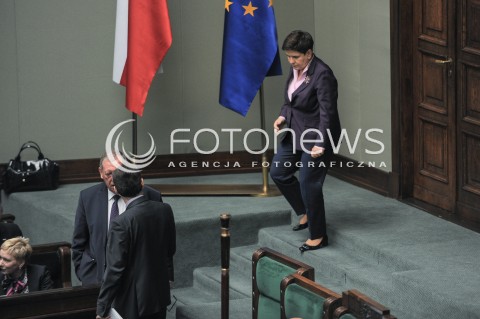 27.09.2016 WARSZAWA<br />POSIEDZENIE SEJMU RP <br />N/Z PREMIER BEATA SZYDLO<br /> 