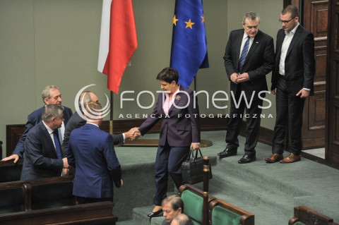  27.09.2016 WARSZAWA<br />POSIEDZENIE SEJMU RP <br />N/Z PREMIER BEATA SZYDLO<br /> 