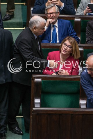  29.09.2017 WARSZAWA SEJM<br />POSIEDZENIE SEJMU<br />N/Z JAROSLAW KACZYNSKI BEATA MAZUREK<br /> 