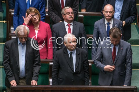  29.09.2017 WARSZAWA SEJM<br />POSIEDZENIE SEJMU<br />N/Z JAROSLAW KACZYNSKI MARIUSZ BLASZCZAK RYSZARD TERLECKI BEATA MAZUREK LEONARD KRASULSKI <br /> 