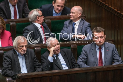  29.09.2017 WARSZAWA SEJM<br />POSIEDZENIE SEJMU<br />N/Z JAROSLAW KACZYNSKI MARIUSZ BLASZCZAK RYSZARD TERLECKI <br /> 