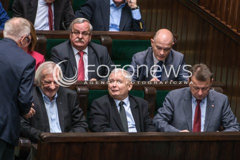  29.09.2017 WARSZAWA SEJM<br />POSIEDZENIE SEJMU<br />N/Z JAROSLAW KACZYNSKI MARIUSZ BLASZCZAK RYSZARD TERLECKI <br /> 