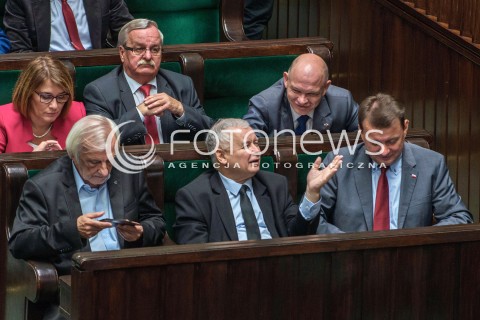  29.09.2017 WARSZAWA SEJM<br />POSIEDZENIE SEJMU<br />N/Z JAROSLAW KACZYNSKI MARIUSZ BLASZCZAK RYSZARD TERLECKI <br /> 