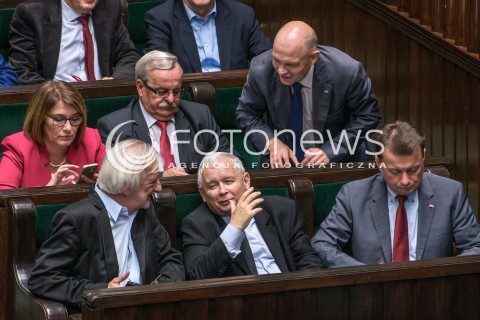  29.09.2017 WARSZAWA SEJM<br />POSIEDZENIE SEJMU<br />N/Z JAROSLAW KACZYNSKI MARIUSZ BLASZCZAK RYSZARD TERLECKI <br /> 