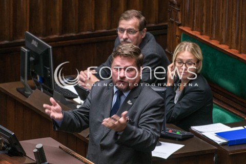  29.09.2017 WARSZAWA SEJM<br />POSIEDZENIE SEJMU<br />N/Z BARTOSZ JOZWIAK<br /> 
