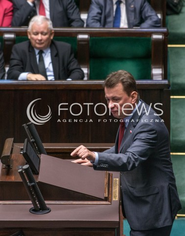  29.09.2017 WARSZAWA SEJM<br />POSIEDZENIE SEJMU<br />N/Z MARIUSZ BLASZCZAK JAROSLAW KACZYNSKI<br /> 