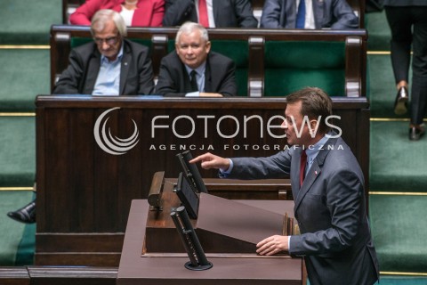  29.09.2017 WARSZAWA SEJM<br />POSIEDZENIE SEJMU<br />N/Z MARIUSZ BLASZCZAK JAROSLAW KACZYNSKI RYSZARD TERLECKI<br /> 