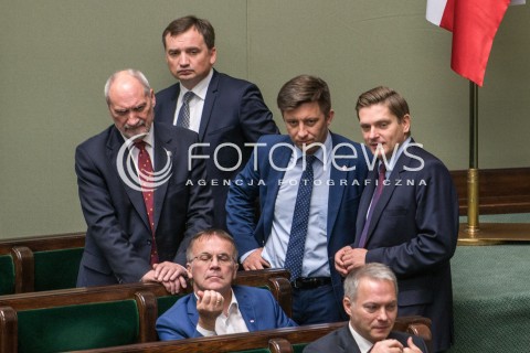  29.09.2017 WARSZAWA SEJM<br />POSIEDZENIE SEJMU<br />N/Z ANTONI MACIEREWICZ ZBIGNIEW ZIOBRO MICHAL DWORCZYK BARTOSZ KOWNACKI<br /> 