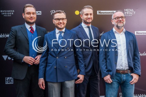  29.09.2017 WARSZAWA<br />
PREZENTACJA JESIENNEJ RAMOWKI ONET - RAS POLSKA - RAS POLSKA<br />
N/Z KAROL KOSIOROWSKI JONASZ JASNORZEWSKI KAMIL DZIUBKA MARCIN WYRWAL <br />
 