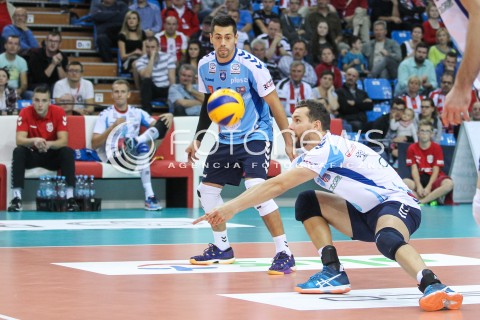  30.09.2017 RZESZOW<br />SIATKOWKA PLUSLIGA 2017/2018 MEN VOLLEYBALL POLAND POLISH PLUS LIGA LEAGUE SEASON 2017/2018<br />MECZ ASSECO RESOVIA RZESZOW - DAFI SPOLEM KIELCE <br />N/Z MACIEJ PAWLINSKI MATEUSZ CZUNKIEWICZ <br /> 