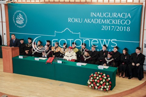  04.10.2017 WARSZAWA<br />
UROCZYSTA INAUGURACJA ROKU AKADEMICKIEGO W SHG<br />
N/Z PREZYDENT RP ANDRZEJ DUDA<br />
 