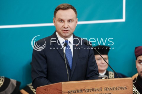  04.10.2017 WARSZAWA<br />
UROCZYSTA INAUGURACJA ROKU AKADEMICKIEGO W SHG<br />
N/Z PREZYDENT RP ANDRZEJ DUDA<br />
 