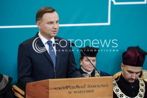  04.10.2017 WARSZAWA<br />
UROCZYSTA INAUGURACJA ROKU AKADEMICKIEGO W SHG<br />
N/Z PREZYDENT RP ANDRZEJ DUDA<br />
 