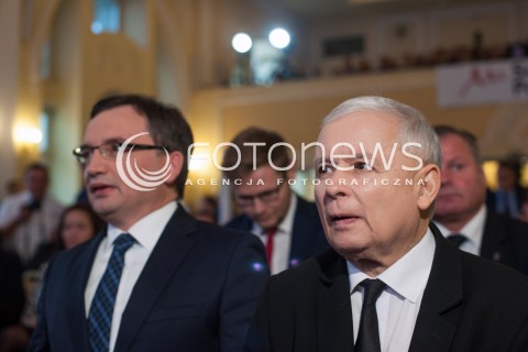  07.10.2017 WARSZAWA<br />KONWENCJA PARTII SOLIDARNA POLSKA<br />N/Z JAROSLAW KACZYNSKI ZBIGNIEW ZIOBRO<br /> 
