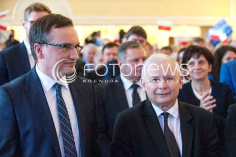  07.10.2017 WARSZAWA<br />KONWENCJA PARTII SOLIDARNA POLSKA<br />N/Z JAROSLAW KACZYNSKI ZBIGNIEW ZIOBRO<br /> 