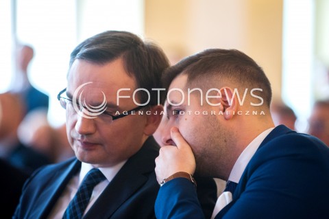  07.10.2017 WARSZAWA<br />KONWENCJA PARTII SOLIDARNA POLSKA<br />N/Z PATRYK JAKI ZBIGNIEW ZIOBRO<br /> 