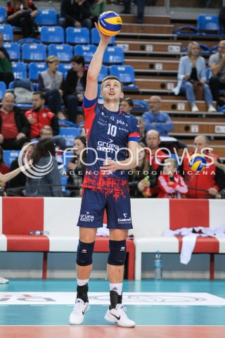  07.10.2017 RZESZOW<br />SIATKOWKA PLUSLIGA 2017/2018 MEN VOLLEYBALL POLAND POLISH PLUS LIGA LEAGUE SEASON 2017/2018<br />MECZ ASSECO RESOVIA RZESZOW - ZAKSA KEDZIERZYN KOZLE <br />N/Z MATEUSZ BIENIEK SYLWETKA <br /> 