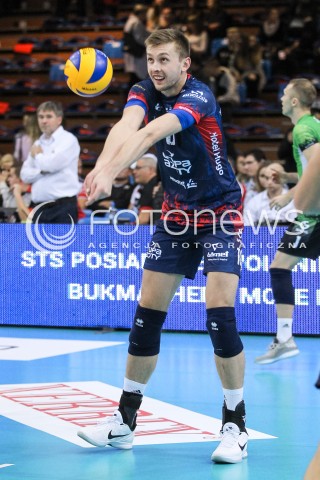  07.10.2017 RZESZOW<br />SIATKOWKA PLUSLIGA 2017/2018 MEN VOLLEYBALL POLAND POLISH PLUS LIGA LEAGUE SEASON 2017/2018<br />MECZ ASSECO RESOVIA RZESZOW - ZAKSA KEDZIERZYN KOZLE <br />N/Z MATEUSZ BIENIEK SYLWETKA <br /> 