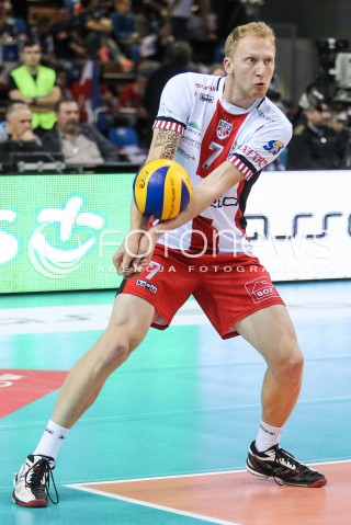  07.10.2017 RZESZOW<br />SIATKOWKA PLUSLIGA 2017/2018 MEN VOLLEYBALL POLAND POLISH PLUS LIGA LEAGUE SEASON 2017/2018<br />MECZ ASSECO RESOVIA RZESZOW - ZAKSA KEDZIERZYN KOZLE <br />N/Z JAKUB JAROSZ SYLWETKA <br /> 