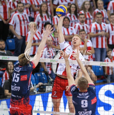  07.10.2017 RZESZOW<br />SIATKOWKA PLUSLIGA 2017/2018 MEN VOLLEYBALL POLAND POLISH PLUS LIGA LEAGUE SEASON 2017/2018<br />MECZ ASSECO RESOVIA RZESZOW - ZAKSA KEDZIERZYN KOZLE <br />N/Z JAKUB JAROSZ <br /> 