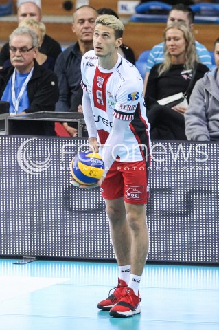  07.10.2017 RZESZOW<br />SIATKOWKA PLUSLIGA 2017/2018 MEN VOLLEYBALL POLAND POLISH PLUS LIGA LEAGUE SEASON 2017/2018<br />MECZ ASSECO RESOVIA RZESZOW - ZAKSA KEDZIERZYN KOZLE <br />N/Z THIBAULT ROSSARD SYLWETKA <br /> 