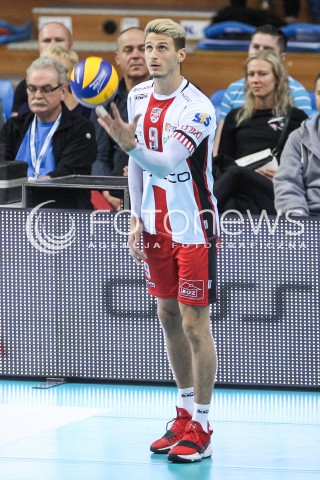  07.10.2017 RZESZOW<br />SIATKOWKA PLUSLIGA 2017/2018 MEN VOLLEYBALL POLAND POLISH PLUS LIGA LEAGUE SEASON 2017/2018<br />MECZ ASSECO RESOVIA RZESZOW - ZAKSA KEDZIERZYN KOZLE <br />N/Z THIBAULT ROSSARD SYLWETKA <br /> 