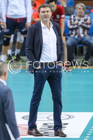  07.10.2017 RZESZOW<br />SIATKOWKA PLUSLIGA 2017/2018 MEN VOLLEYBALL POLAND POLISH PLUS LIGA LEAGUE SEASON 2017/2018<br />MECZ ASSECO RESOVIA RZESZOW - ZAKSA KEDZIERZYN KOZLE <br />N/Z ANDREA GARDINI - I TRENER ( HEAD COACH ) SYLWETKA <br /> 