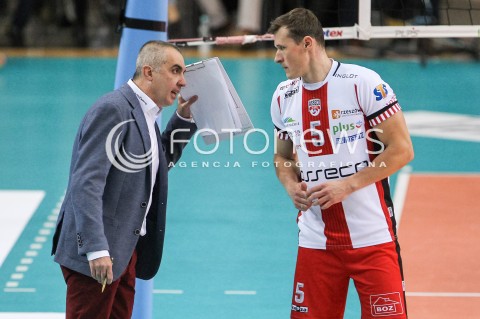  07.10.2017 RZESZOW<br />SIATKOWKA PLUSLIGA 2017/2018 MEN VOLLEYBALL POLAND POLISH PLUS LIGA LEAGUE SEASON 2017/2018<br />MECZ ASSECO RESOVIA RZESZOW - ZAKSA KEDZIERZYN KOZLE <br />N/Z ROBERTO SERNIOTTI - I TRENER ( HEAD COACH ) LUKAS TICHACEK <br /> 