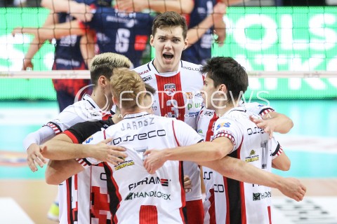  07.10.2017 RZESZOW<br />SIATKOWKA PLUSLIGA 2017/2018 MEN VOLLEYBALL POLAND POLISH PLUS LIGA LEAGUE SEASON 2017/2018<br />MECZ ASSECO RESOVIA RZESZOW - ZAKSA KEDZIERZYN KOZLE <br />N/Z BARTLOMIEJ LEMANSKI RADOSC EMOCJE <br /> 