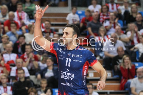  07.10.2017 RZESZOW<br />SIATKOWKA PLUSLIGA 2017/2018 MEN VOLLEYBALL POLAND POLISH PLUS LIGA LEAGUE SEASON 2017/2018<br />MECZ ASSECO RESOVIA RZESZOW - ZAKSA KEDZIERZYN KOZLE <br />N/Z MAURICE TORRES RADOSC EMOCJE SYLWETKA <br /> 