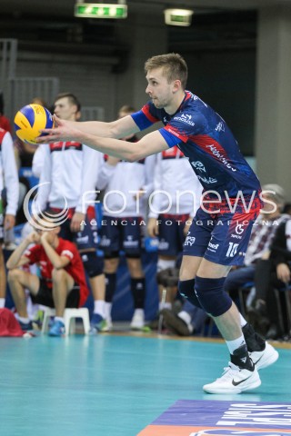  07.10.2017 RZESZOW<br />SIATKOWKA PLUSLIGA 2017/2018 MEN VOLLEYBALL POLAND POLISH PLUS LIGA LEAGUE SEASON 2017/2018<br />MECZ ASSECO RESOVIA RZESZOW - ZAKSA KEDZIERZYN KOZLE <br />N/Z MATEUSZ BIENIEK SYLWETKA <br /> 