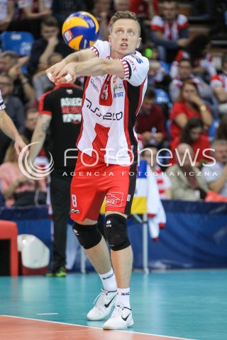  07.10.2017 RZESZOW<br />SIATKOWKA PLUSLIGA 2017/2018 MEN VOLLEYBALL POLAND POLISH PLUS LIGA LEAGUE SEASON 2017/2018<br />MECZ ASSECO RESOVIA RZESZOW - ZAKSA KEDZIERZYN KOZLE <br />N/Z ELVISS KRASTINS SYLWETKA <br /> 