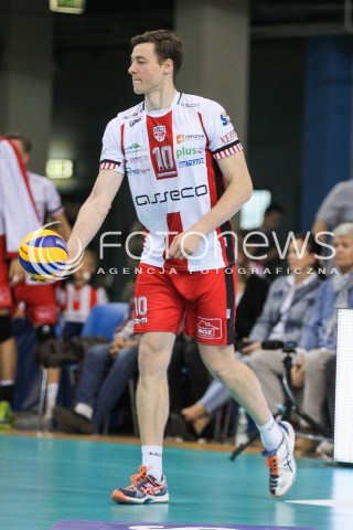  07.10.2017 RZESZOW<br />SIATKOWKA PLUSLIGA 2017/2018 MEN VOLLEYBALL POLAND POLISH PLUS LIGA LEAGUE SEASON 2017/2018<br />MECZ ASSECO RESOVIA RZESZOW - ZAKSA KEDZIERZYN KOZLE <br />N/Z JOCHEN SCHOPS SYLWETKA <br /> 