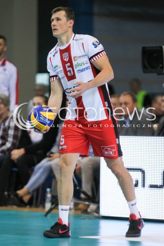  07.10.2017 RZESZOW<br />SIATKOWKA PLUSLIGA 2017/2018 MEN VOLLEYBALL POLAND POLISH PLUS LIGA LEAGUE SEASON 2017/2018<br />MECZ ASSECO RESOVIA RZESZOW - ZAKSA KEDZIERZYN KOZLE <br />N/Z LUKAS TICHACEK SYLWETKA <br /> 