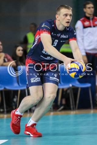  07.10.2017 RZESZOW<br />SIATKOWKA PLUSLIGA 2017/2018 MEN VOLLEYBALL POLAND POLISH PLUS LIGA LEAGUE SEASON 2017/2018<br />MECZ ASSECO RESOVIA RZESZOW - ZAKSA KEDZIERZYN KOZLE <br />N/Z LUKASZ WISNIEWSKI SYLWETKA <br /> 