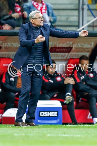  08.10.2017 WARSZAWA STADION NARODOWY <br />PILKA NOZNA REPREZENTACJA KWALIFIKACJE DO MISTRZOSTW SWIATA ROSJA 2018<br />Football European Qualifiers Fifa World Cup Russia 2018<br />MECZ POLSKA - CZARNOGORA ( Poland - Montenegro )<br />N/Z ADAM NAWALKA - I TRENER ( HEAD COACH ) SYLWETKA <br /> 