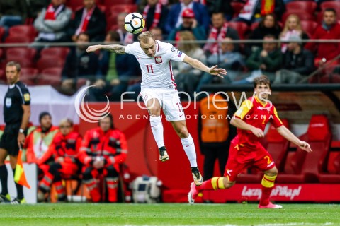  08.10.2017 WARSZAWA STADION NARODOWY <br />PILKA NOZNA REPREZENTACJA KWALIFIKACJE DO MISTRZOSTW SWIATA ROSJA 2018<br />Football European Qualifiers Fifa World Cup Russia 2018<br />MECZ POLSKA - CZARNOGORA ( Poland - Montenegro )<br />N/Z KAMIL GROSICKI <br /> 