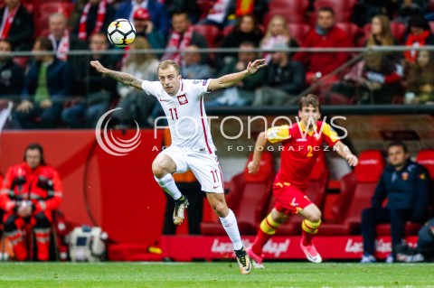  08.10.2017 WARSZAWA STADION NARODOWY <br />PILKA NOZNA REPREZENTACJA KWALIFIKACJE DO MISTRZOSTW SWIATA ROSJA 2018<br />Football European Qualifiers Fifa World Cup Russia 2018<br />MECZ POLSKA - CZARNOGORA ( Poland - Montenegro )<br />N/Z KAMIL GROSICKI <br /> 